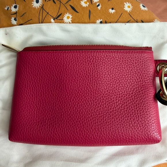 Furla Fuchsia Leather Wristlet - Picture 7 of 11